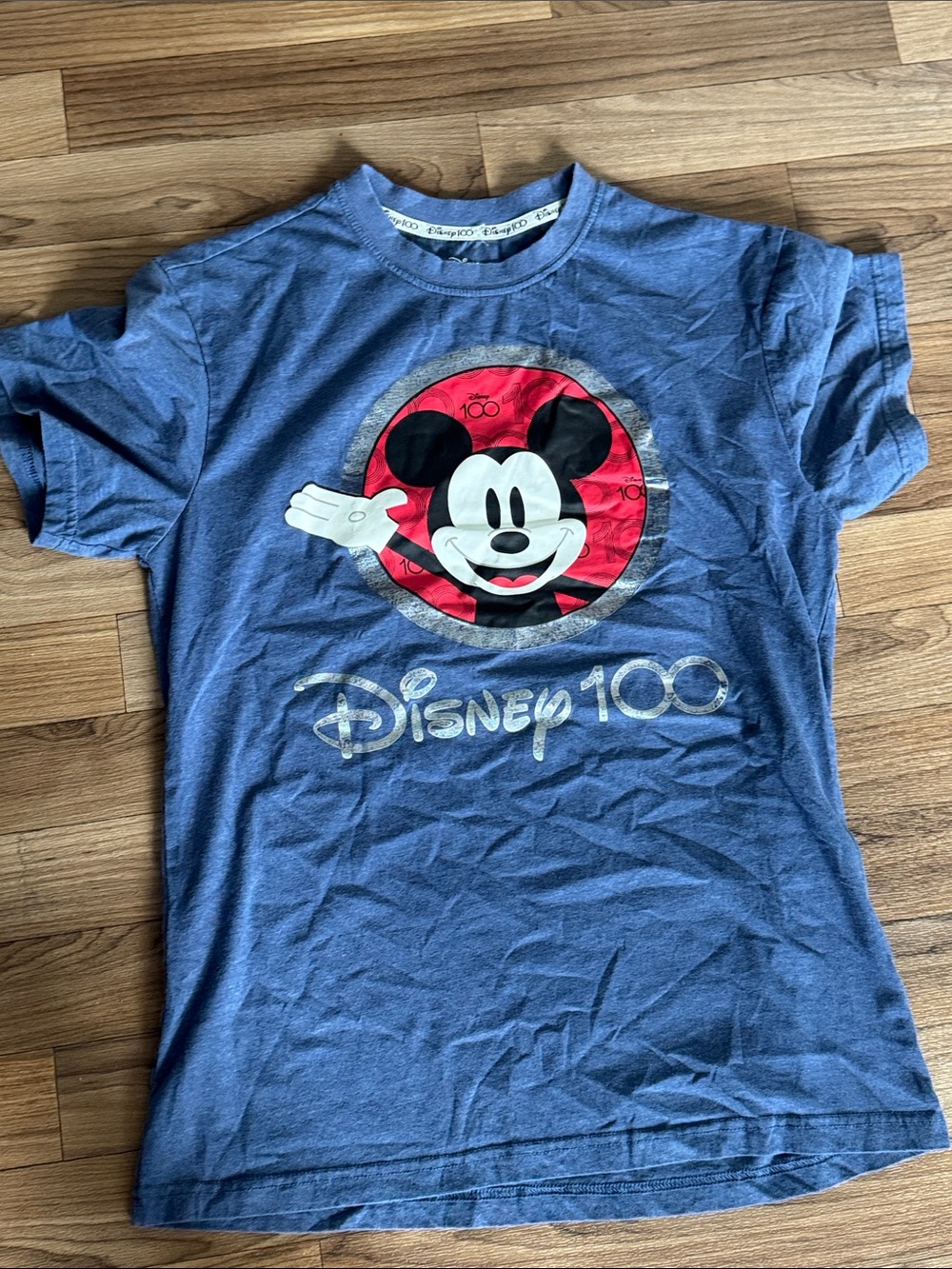 Disney Blue Mickey Mouse 100 Graphic Tee